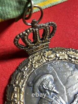 Imperial German 990 Silver Schutzenfest Shooting Award Konig Medal Kings Chain