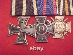 Imperial German Medal Bar #2 Wwi Era 3 Medals Estate Item