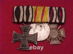 Imperial German Medal Bar #3 Wwi Era 3 Medals Estate Item