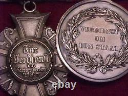 Imperial German Medal Bar Wwi Era 2 Medals Estate Item
