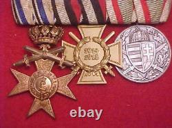 Imperial German Medal Bar Wwi Era 3 Medals Estate Item