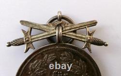 Imperial German Principality of Reuss silver merit medal with swords circa 1914