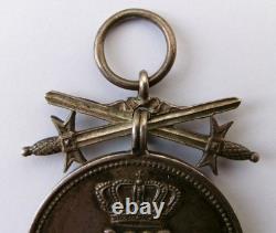 Imperial German Principality of Reuss silver merit medal with swords circa 1914