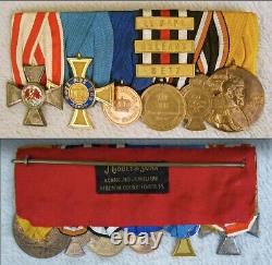 Imperial German / Prussian Officer's Medal Bar By GODET 1866 & 1870/71 War