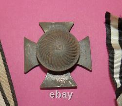 Imperial German insignia medal lot / Iron Cross 1st and 2 st Class 1870