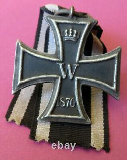 Imperial German insignia medal lot / Iron Cross 1st and 2 st Class 1870