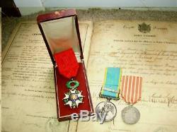Imperial Guard J A Bannes wounded 1855 Crimea Italy 1859 & Legion Honour medal