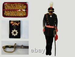 Imperial Japanese Army Captain Military Uniform Set Medal Sword Antique JAPAN