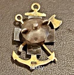 Imperial Russia Badge Of Society Of The Blue Cross Gold & Silver Hallmarked