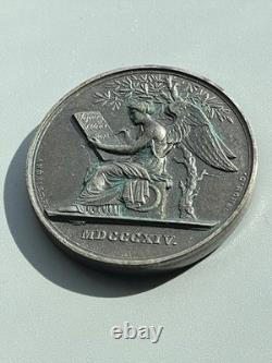 Imperial Russia Big Medal Alexander I of Russia 1914 Paris visit Silvered bronze