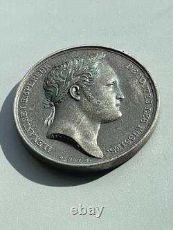 Imperial Russia Big Medal Alexander I of Russia 1914 Paris visit Silvered bronze