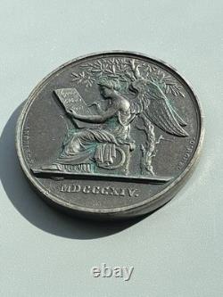 Imperial Russia Big Medal Alexander I of Russia 1914 Paris visit Silvered bronze