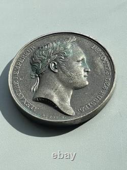 Imperial Russia Big Medal Alexander I of Russia 1914 Paris visit Silvered bronze