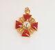 Imperial Russia, Order of St Anna miniature medal, gold, russian, St Anne