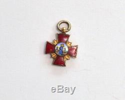 Imperial Russia, Order of St Anna miniature medal, russian, St Anne