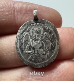 Imperial Russian 84 Silver Icon St Barbara & Archangel Michael Pendant 1.09 g