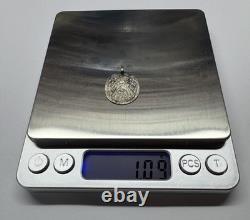 Imperial Russian 84 Silver Icon St Barbara & Archangel Michael Pendant 1.09 g