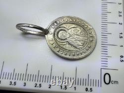 Imperial Russian 84 Silver Icon Svyatogorskaya Bogorod. & St Nikolay Mir. 2.48 g