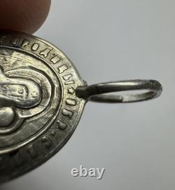 Imperial Russian 84 Silver Icon Svyatogorskaya Bogorod. & St Nikolay Mir. 2.48 g