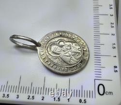 Imperial Russian 84 Silver Icon Svyatogorskaya Bogorod. & St Nikolay Mir. 2.48 g