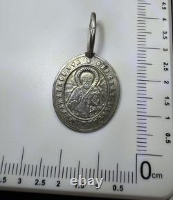 Imperial Russian 84 Silver Icon Svyatogorskaya Bogorod. & St Nikolay Mir. 2.48 g
