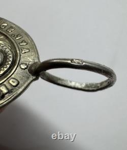 Imperial Russian 84 Silver Icon Svyatogorskaya Bogorod. & St Nikolay Mir. 2.48 g