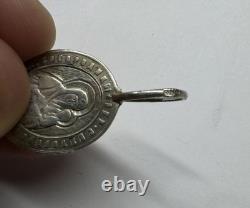 Imperial Russian 84 Silver Icon Svyatogorskaya Bogorod. & St Nikolay Mir. 2.48 g