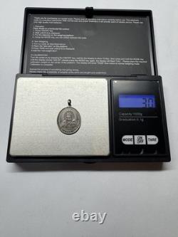 Imperial Russian 84 Silver Pendant Virgin Umilenie & St Seraphim Icon 3.0g