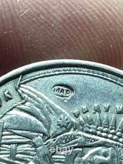 Imperial Russian 84 Silver Pendant Virgin Umilenie & St Seraphim Icon 3.0g