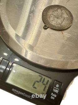 Imperial Russian Alexander III Medal 39mm For Bravery & Diligence Silver Tone