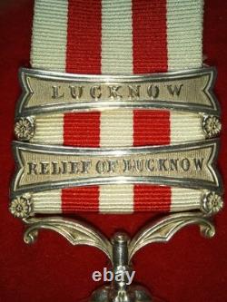 Indian Mutiny Medal 1857-59 (2) clasps awarded to 23rd Royal Welsh Fusiliers
