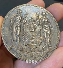 Ireland, Royal Dublin Society, 1883 AR Medal, Awarded To Gerard Morgan, 56mm 63g