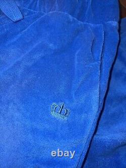 Juicy Couture SMALL Royal Blue Tracksuit Terry Cloth Jacket And Pants Set