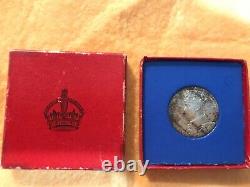 KING GEORGE VI OFFICIAL SILVER CORONATION MEDAL WithORIGINAL CASE BY ROYAL MINT