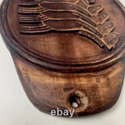 KOREAN IMPERIAL MEDALLION MAPAE 4 HORSES Postal Wall Plaque Wooden Carve Antique