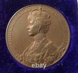 King George V & Queen Mary 1911 Bronze Coronation Medal & Case