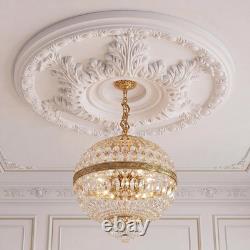 Large 24 Ceiling Medallion for Chandelier & Fan Easy Install, Paintable Base