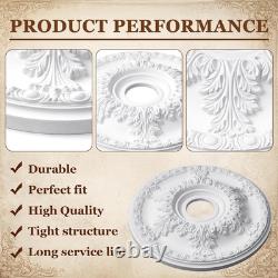 Large 24 Ceiling Medallion for Chandelier & Fan Easy Install, Paintable Base