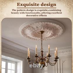 Large 24 Ceiling Medallion for Chandelier & Fan Easy Install, Paintable Base