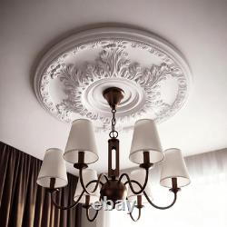 Large 24 Ceiling Medallion for Chandelier & Fan Easy Install, Paintable Base
