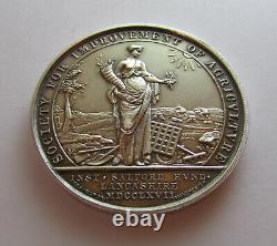 Large English hallmarked solid silver Royal agricultural society medal