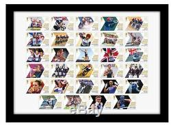 London 2012 Olympic Games Team GB 29 Royal Mail Gold Medal Winners Stamps Framed