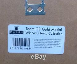 London 2012 Olympic Games Team GB 29 Royal Mail Gold Medal Winners Stamps Framed