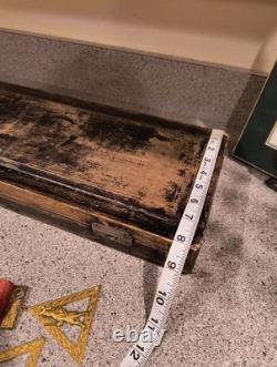 Lot Of 6 Vintage Royal Arch Mason Officer Jewels Medal/Ribbon Set WithWooden Case