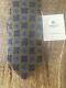 Luigi borrelli napoli Wool tie Forest GreeN Blue Medallions BRAND NEW w TAGS
