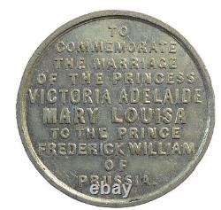MARRIAGE OF THE PRINCESS ROYAL & FRIEDRICH WILHELM OF PRUSSIA white metal 34mm