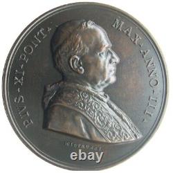 MEDAL Pius XI year III of Pontificato 1924 annual bronze RARE UNC