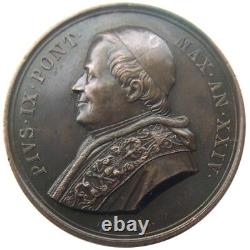 MEDAL Pope Pius IX Year XXIV 1869 Annual Medal, issued on 29-06-1869 EXF