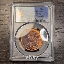 MS65RB 1939 Canada George VI Royal Visit Bronze Medal, PCGS Trueview- Toned