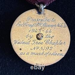 Masonic Medal 1944 Hertfordshire Walnut Tree Chapter 5192 Silver Royal Arch M1